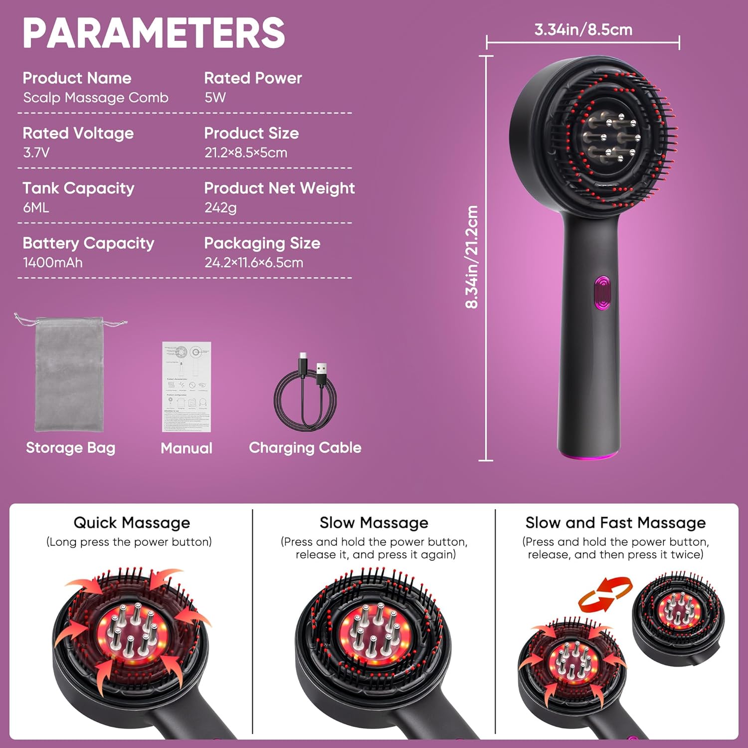 Scalp Relaxing Massage Comb – مشط تدليك مريح لفروة الرأس