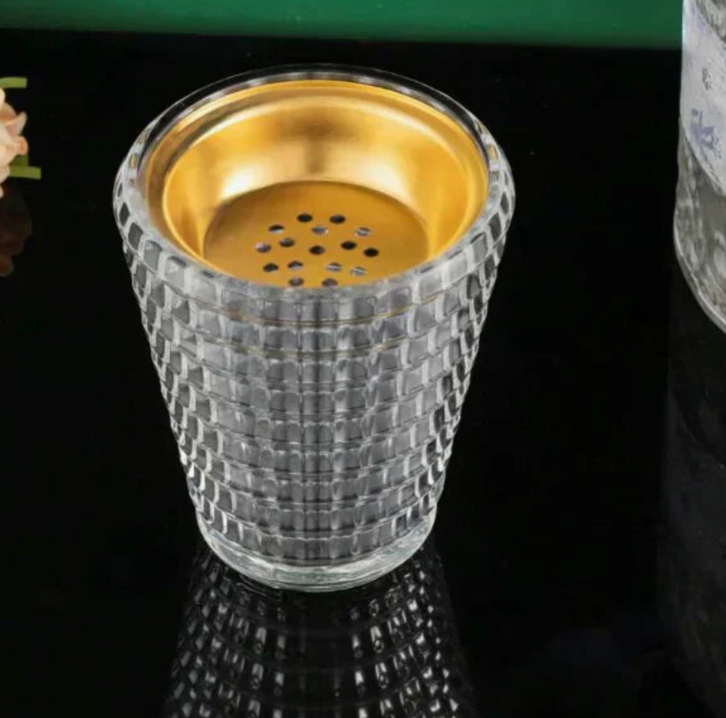 Wave Pattern Glass Incense Burner