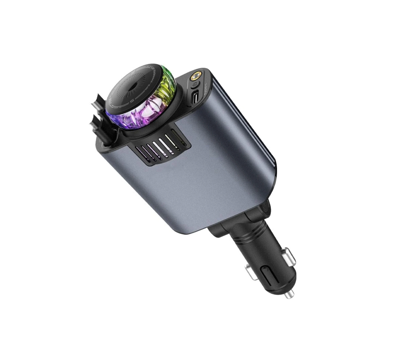 5 in 1 car charger with air freshener.   شاحن سيارة 5 في 1 مع معطر هواء / بخاخ عطر